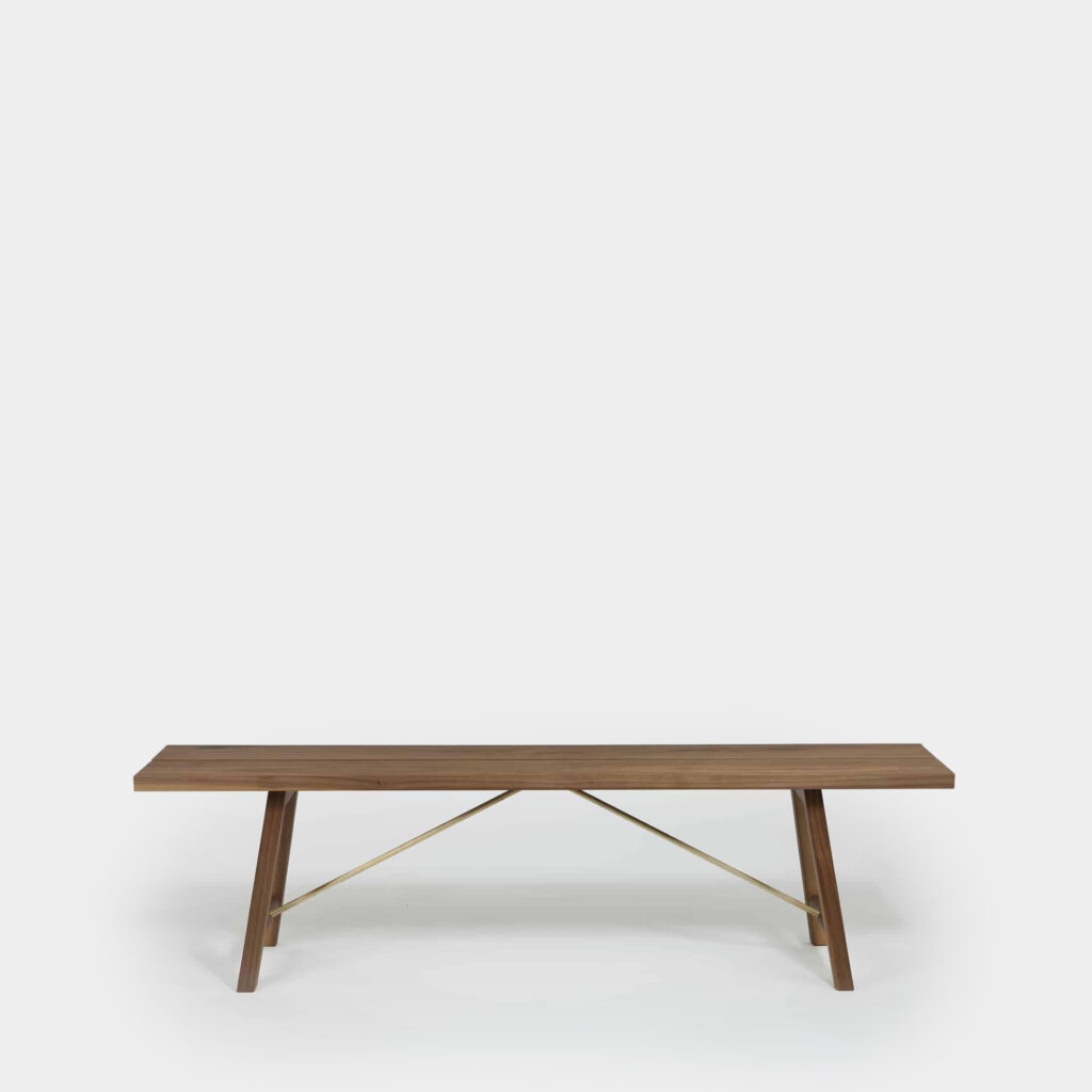 Solid walnut kitchen dining bench