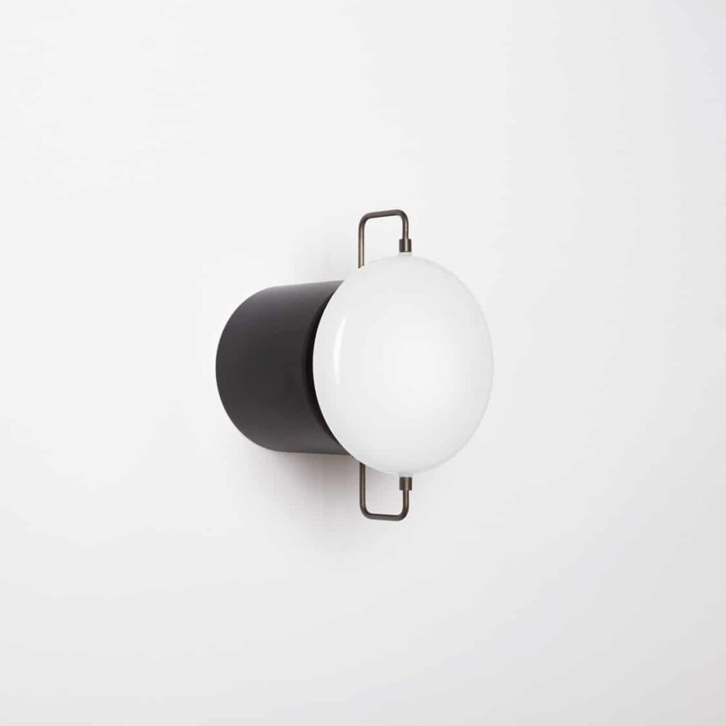 Park I Black Enamel Wall Light Sconce