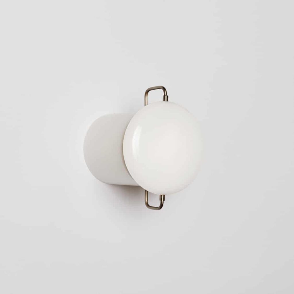 Workstead Park I White Enamel Wall Light Sconce