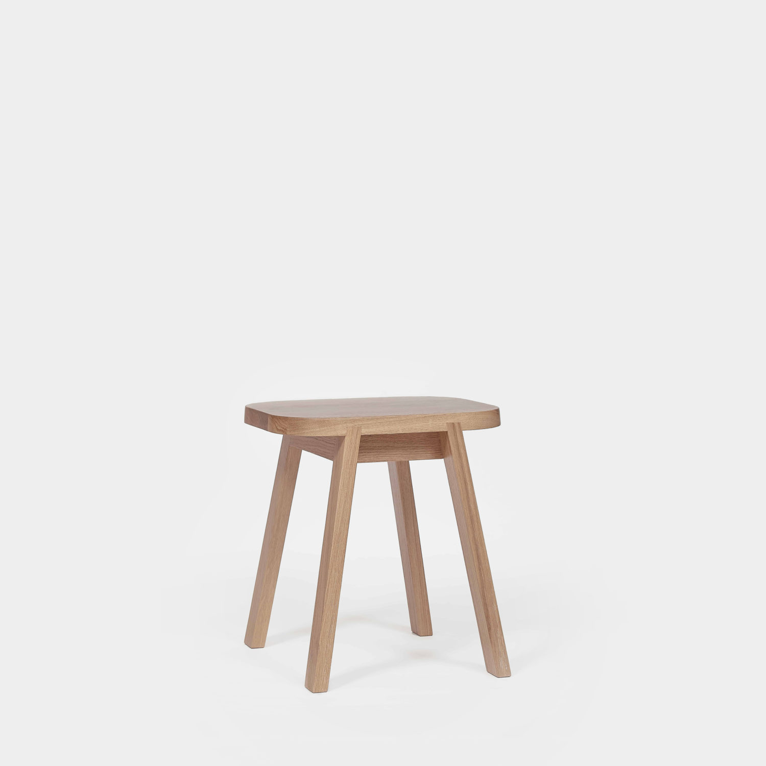 Oak or Beech low stool contemporary