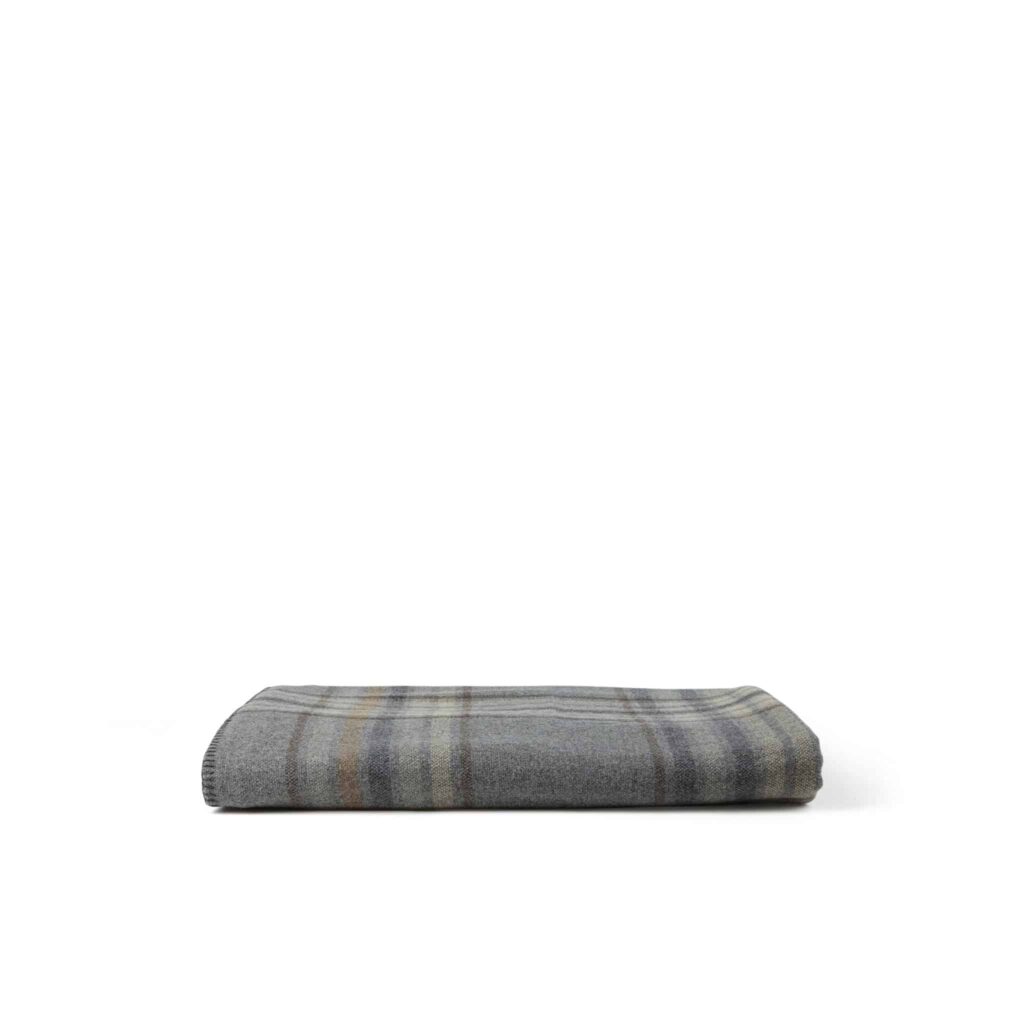 Ysbryd Welsh Blanket in Quarry by Melin Tregwynt
